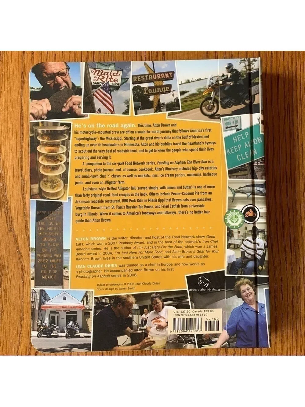 ALTON BROWN cookbook food network motorcycle travel recipes chef gift travel